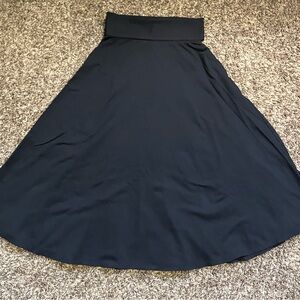 Patagonia Skirt XS Black A-line Fold Over Waist Circle Twist